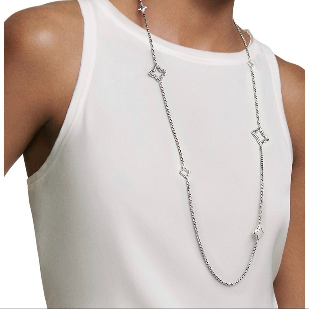 David Yurman Quatrefoil Chain Necklace